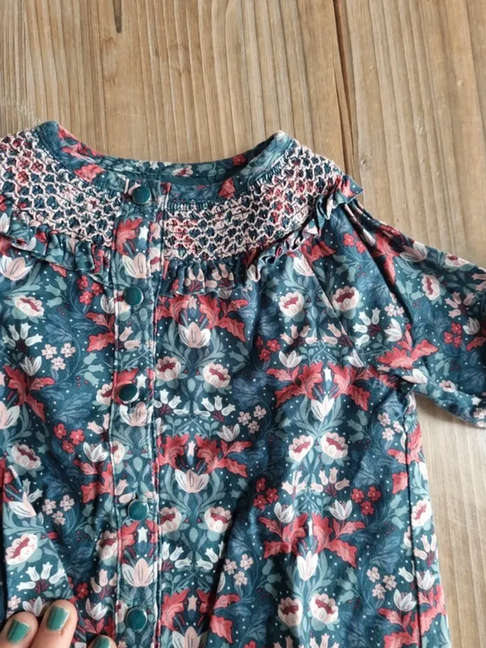 Blouse chemise fleurie sergent major 24 mois - photo numéro 4