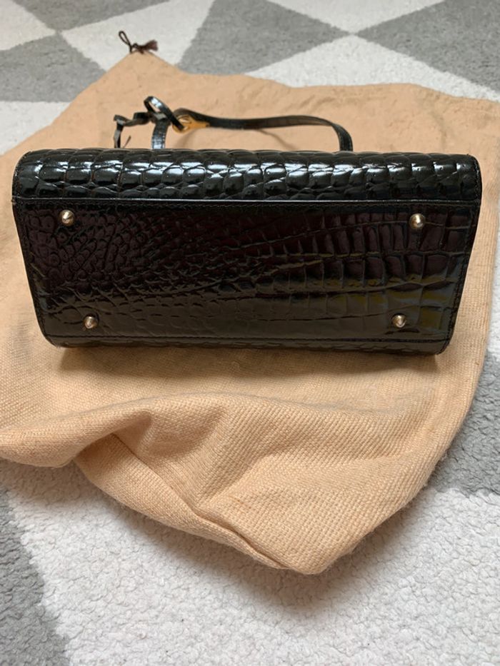 Sac à mains en cuir vintage - photo numéro 3