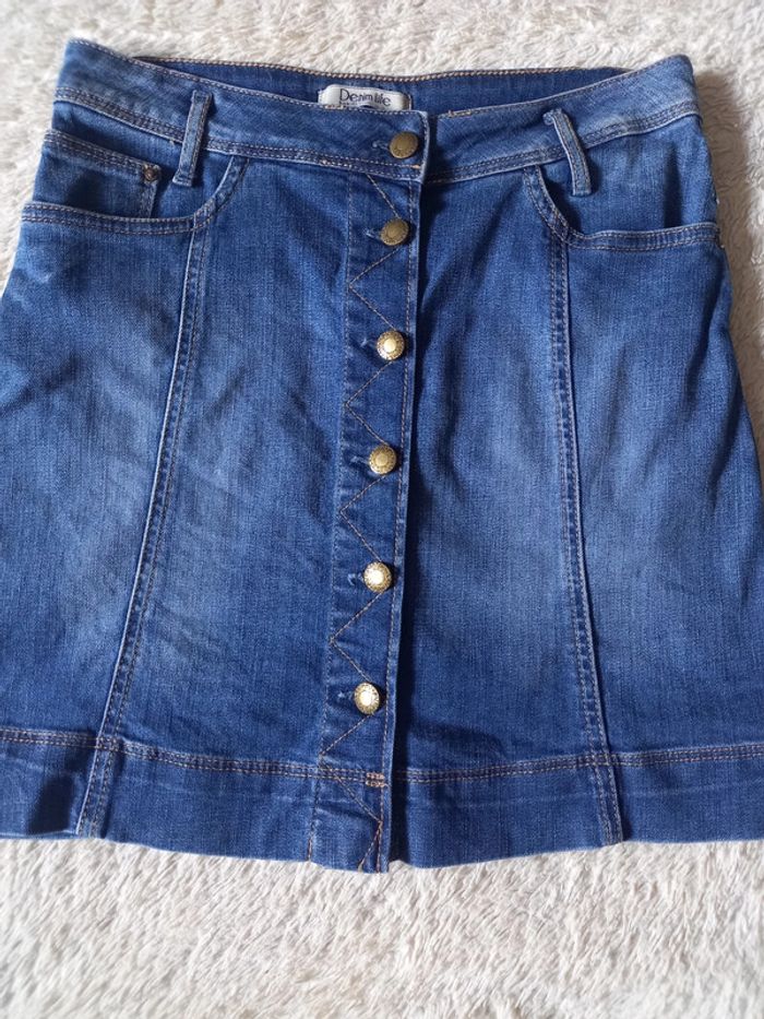 Jupe en Jean Taille 36 / S Pimkie coupe évasée - photo numéro 4
