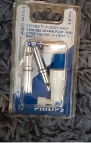 Fiches TV coaxiales blindées mâles 