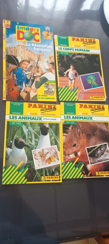 Lot de 4 livres panini les animaux