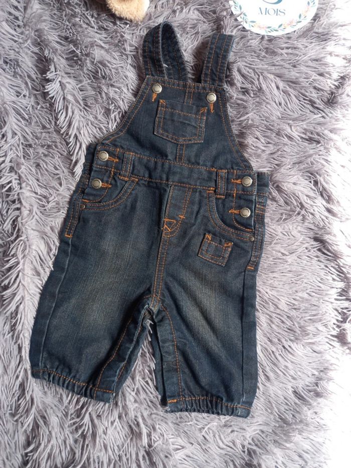 Salopette en jeans garçon 3 mois - photo numéro 2