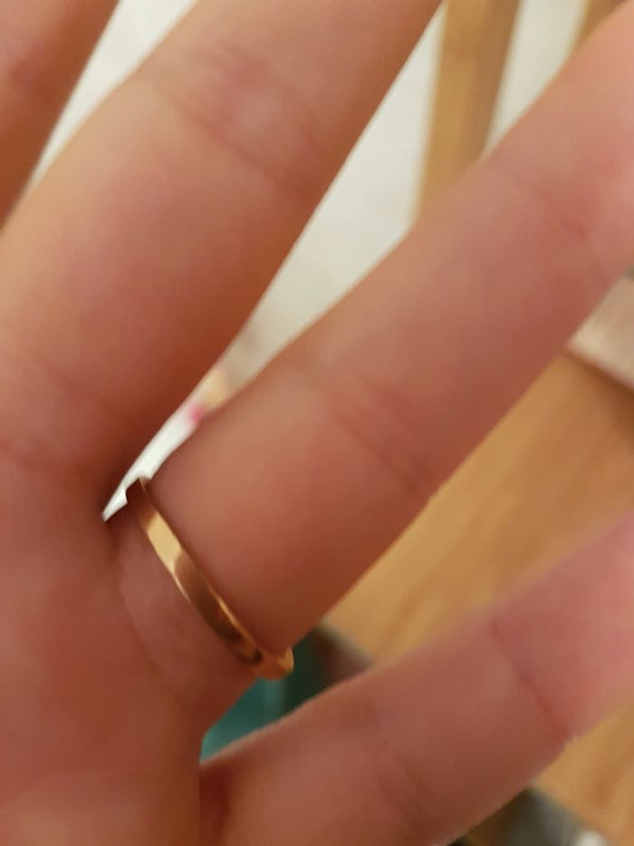 Bague doré avec petits strass - photo numéro 2