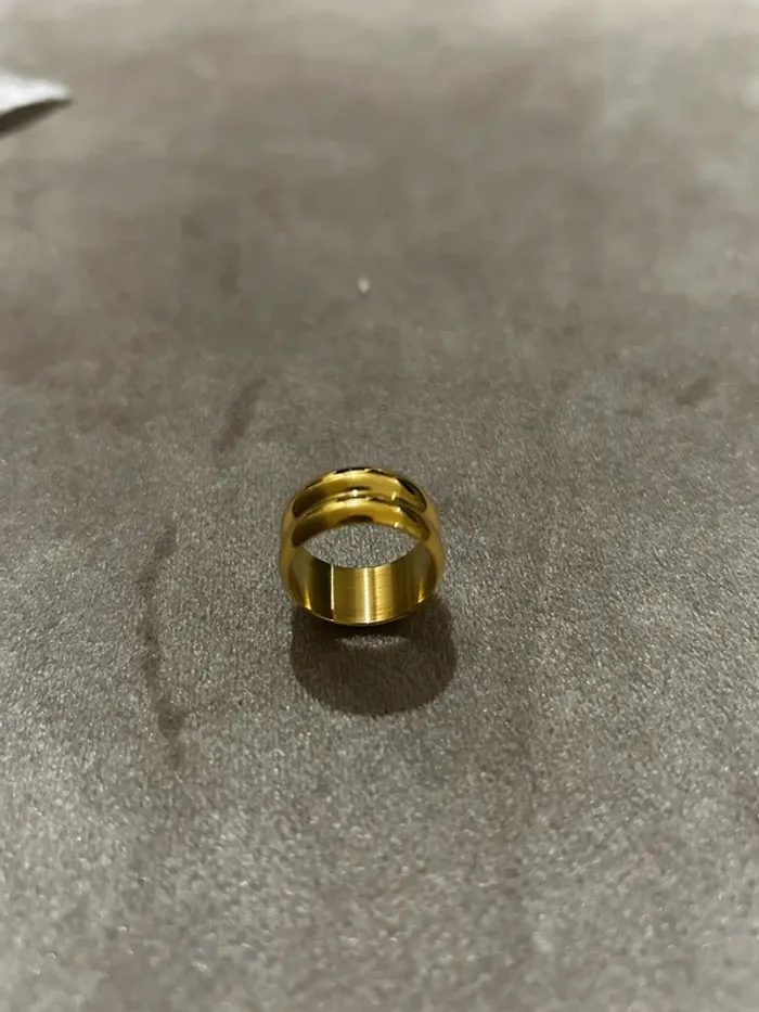 Bague dorée en acier inoxydable 7g - Neuve - photo numéro 2