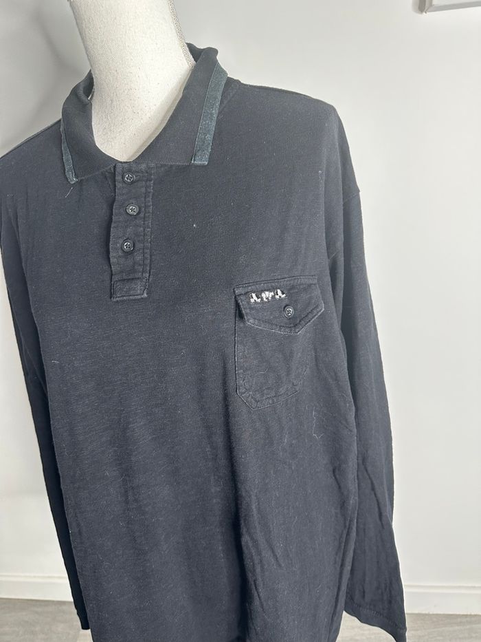 Polo noir manches longues Mise au Green TXXL - photo numéro 2