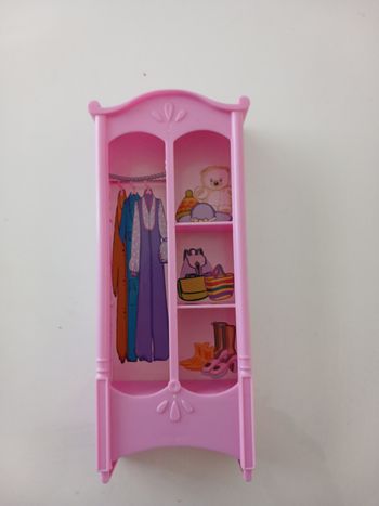 Garde-robe  Penderie rose pour poupée (Barbie ou autre)