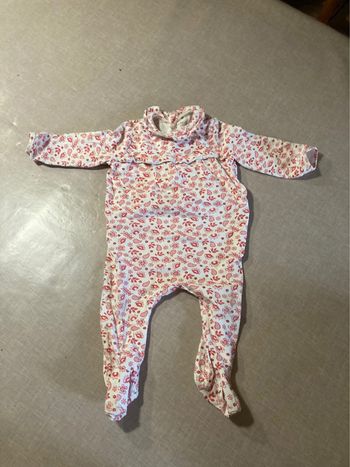 Pyjama bébé fille à motifs floraux pailletés – Du Pareil Au Même – 9 mois (71 cm)