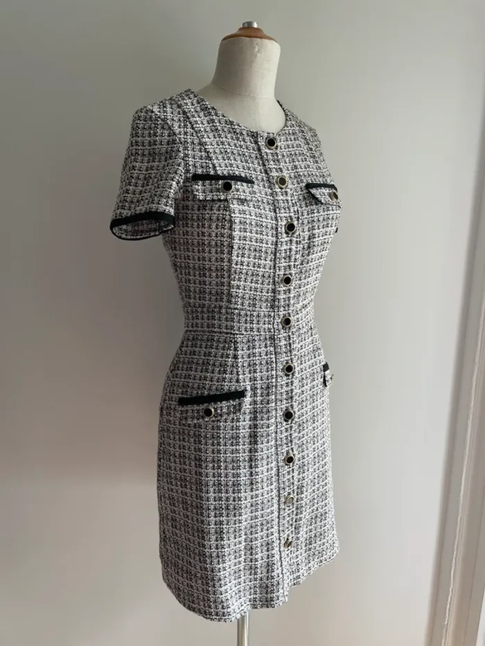 Robe tweed chic cintrée NafNaf 34