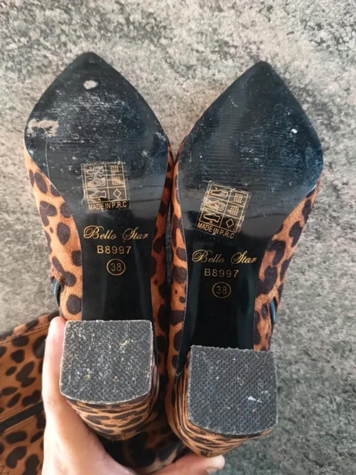 Bottines léopard pointure 38 bello star - photo numéro 5