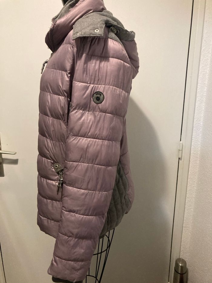 Veste matelassée Cecil , coloris prune et gris. - photo numéro 2