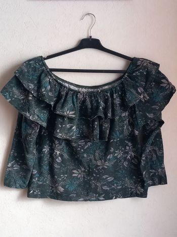 Haut manches trois quarts à volants 💚