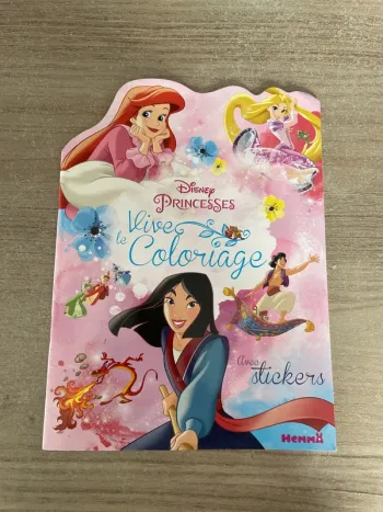 Joli livre de coloriage et stickers Princesse Disney