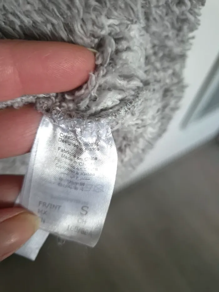 Veste pilou pilou grise Etam taille S - photo numéro 3