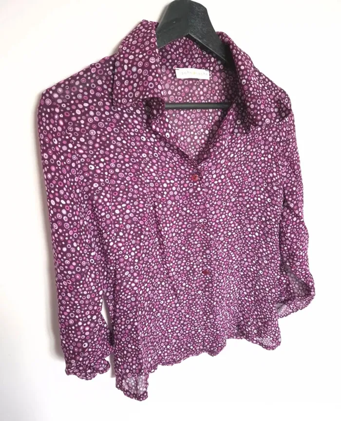 Blouse violette cache cache taille S - photo numéro 1
