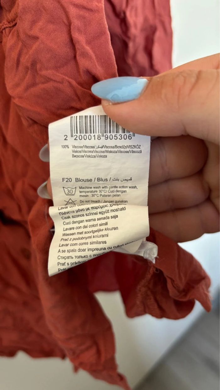 Chemise fluide saumon taille 44 en bon état Camaïeu - photo numéro 5