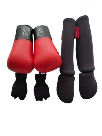 Gants de boxe+protège tibia et mitaines de boxe pour enfants 
