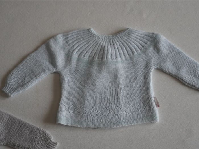 Lot de 2 Brassières Bébé 9 Naissance fantaisies grise/blanche et bleu vert/blanche - photo numéro 4