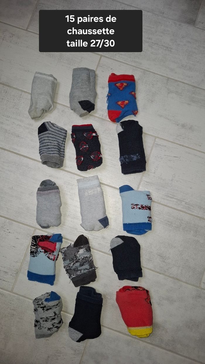Lot de 15 paires de chaussettes