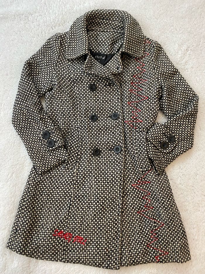 Veste esprit Desigual - chiné noir et blanc - photo numéro 2