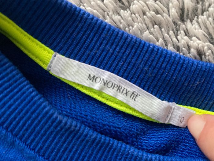 Pull bleu roi Monoprix - 10 ans - photo numéro 3