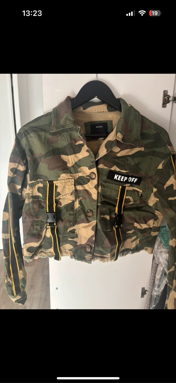Veste mi saison imprimé militaire - photo numéro 4