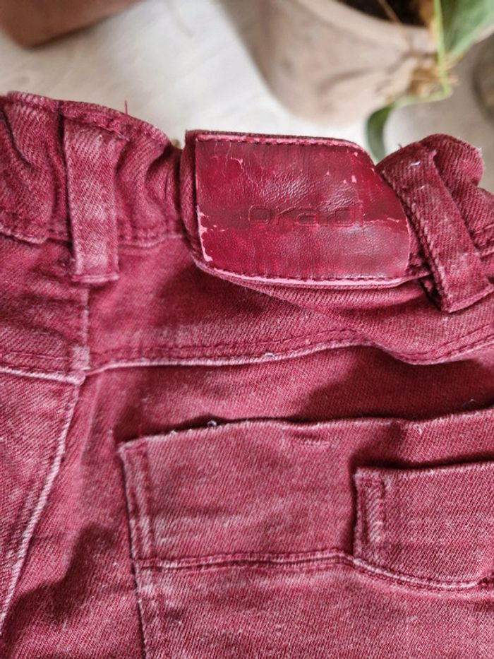 Jeans slim rouge bordeau Okaïdi 🦊4 ans🦊 - photo numéro 6