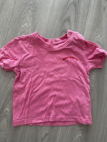 T-shirt « mon amour » de chez primark 6/9 mois 74 cm