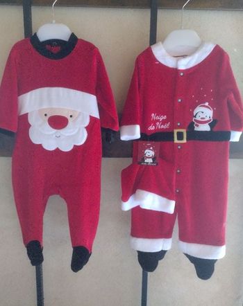 Lots de 2 pyjama noël Neuf 6 mois