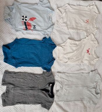 LUPILU bodys et grenouillères taille évolutive 2-6 mois