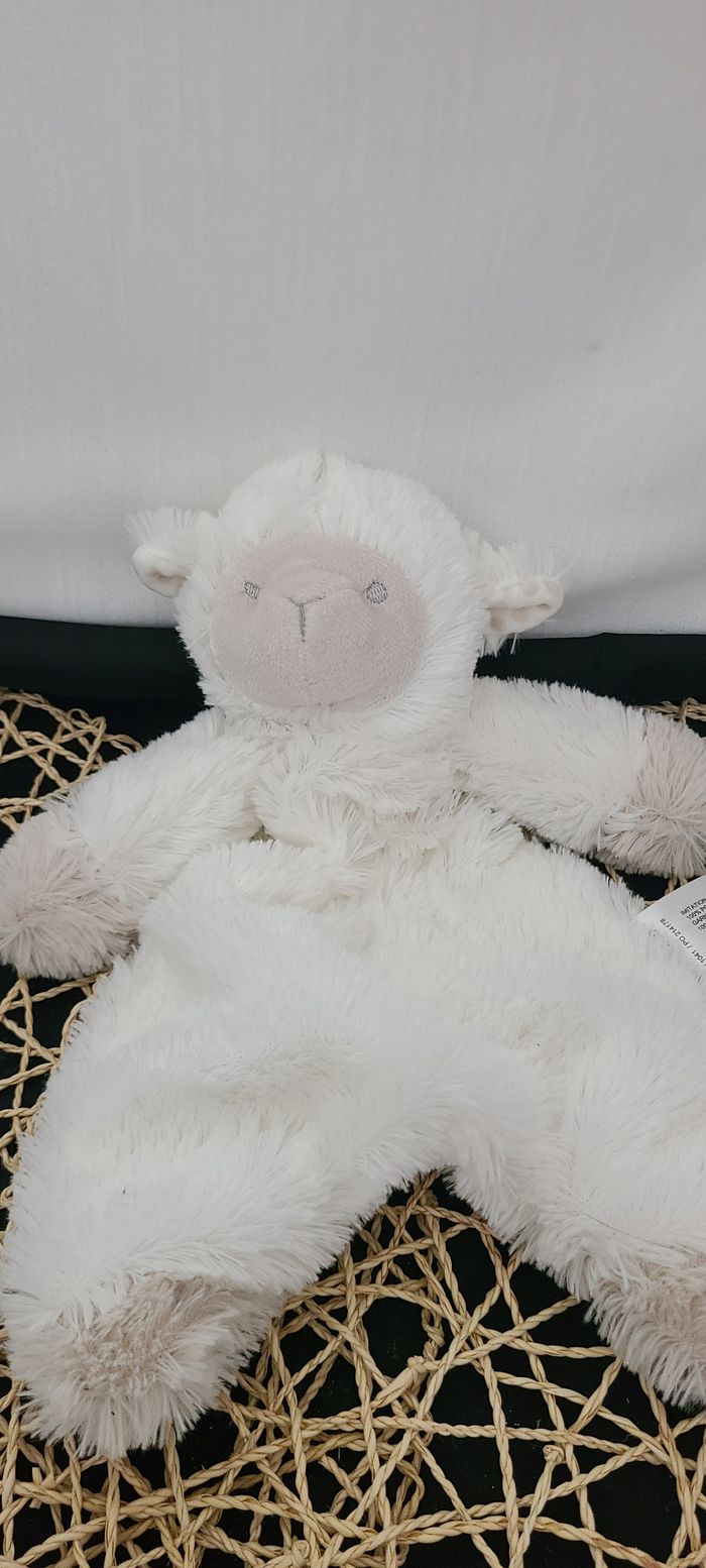 Mouton KIMBALOO (La Halle) doudou plat blanc - photo numéro 4