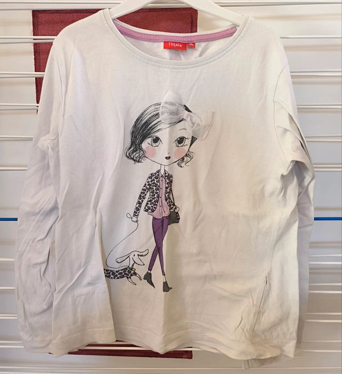 T-shirt manches longues fille 10 ans - Tissaia