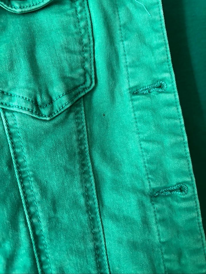 Veste en jean verte - photo numéro 10