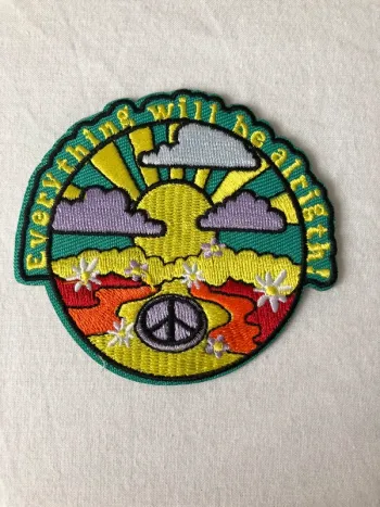 Écusson patch brodé message neuf