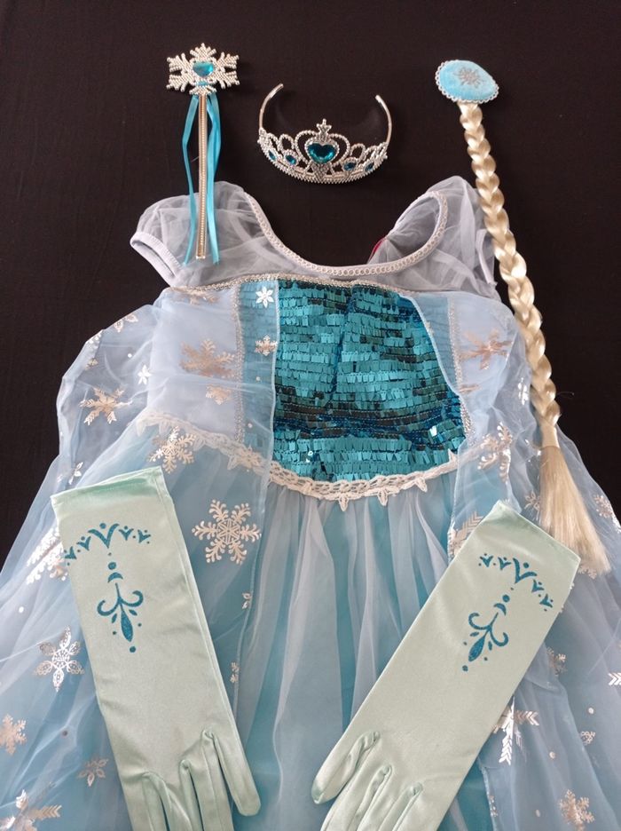 Déguisement princesse Elsa et accessoires 5-6ans - photo numéro 4