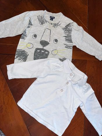 Lot de 2 polos à manche longue bebe garcon 18 mois Kiabi