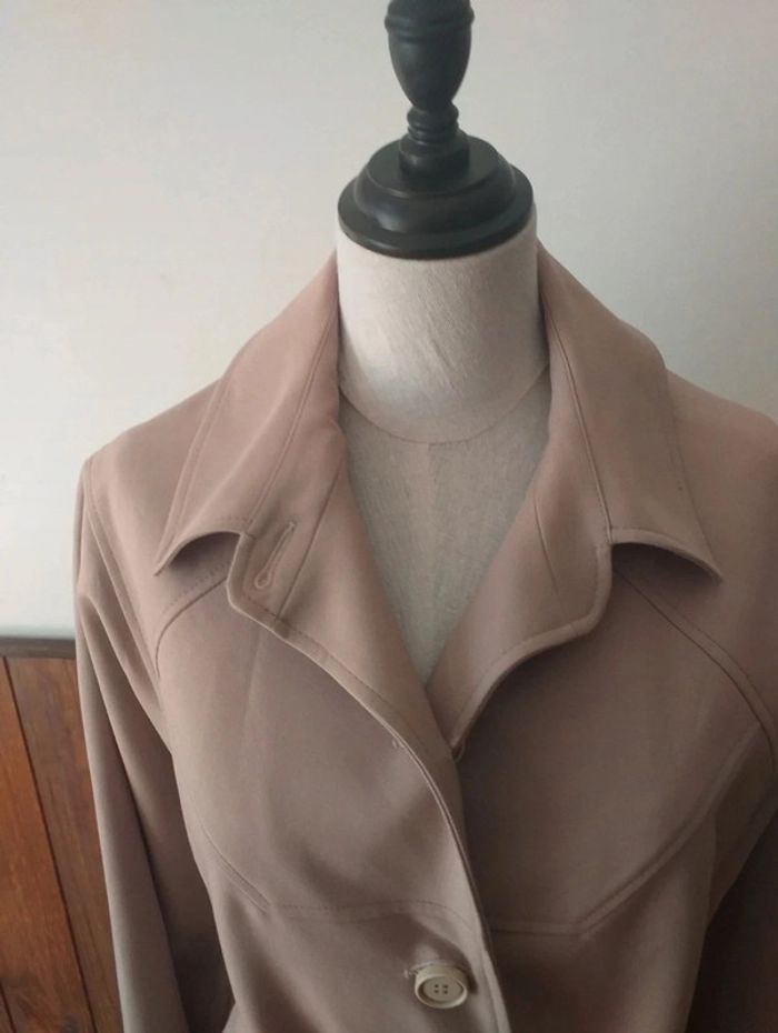Trench marron/crème vintage - photo numéro 3