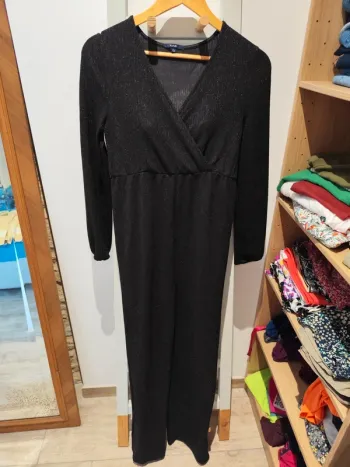 Combinaison maternité noir pailleté