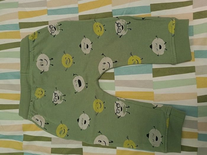 Pantalon vert smileys 80 cm - photo numéro 6