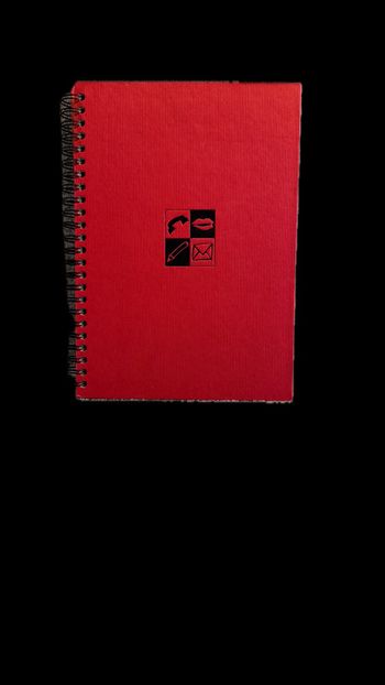 Répertoire spirale A5 couverture rouge