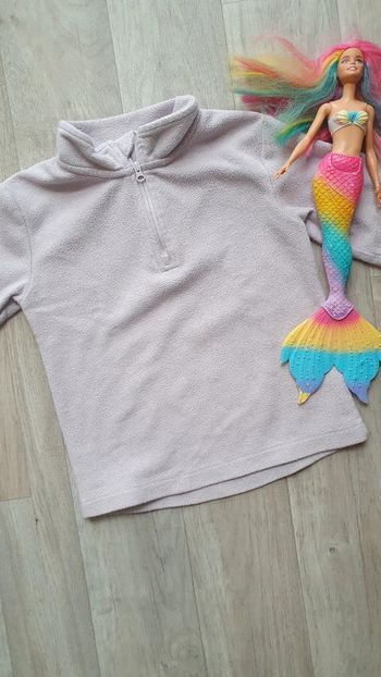 Pull polaire 4 -5 ans parme état neuf