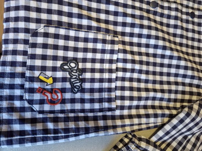 Jolie blouse/tablier d'écolier/de peinture mixte 2/3 ans DPAM comme neuve - photo numéro 4