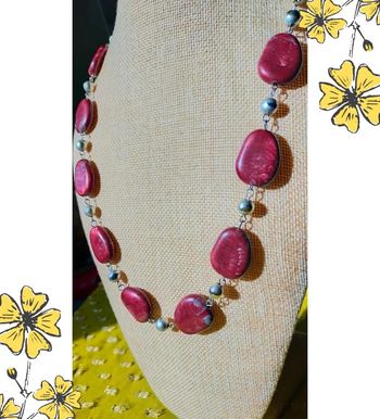 Collier perles rouge & bordeaux – Élégance affirmée