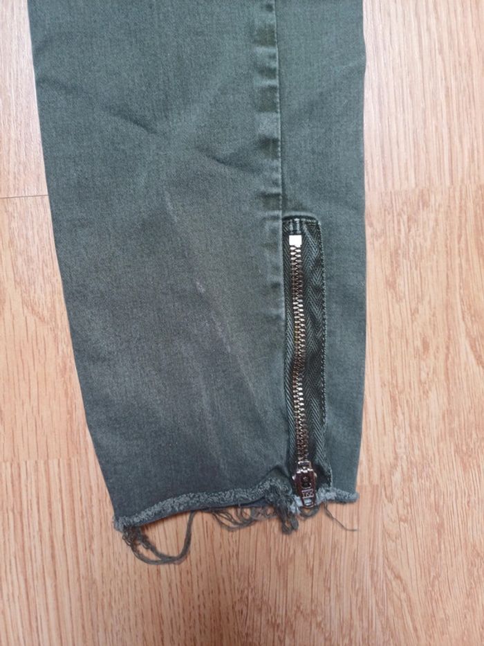 Pantalon style jean kaki - photo numéro 4