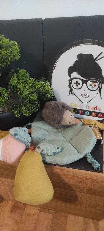 doudou hérisson moulin roty feuille poire nat vert orange rose jaune Activités