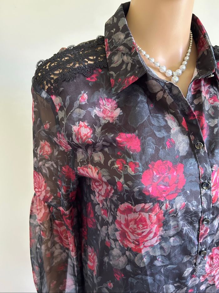 Robe fleurie à manches longues Morgan taille 36 jamais portée - photo numéro 4
