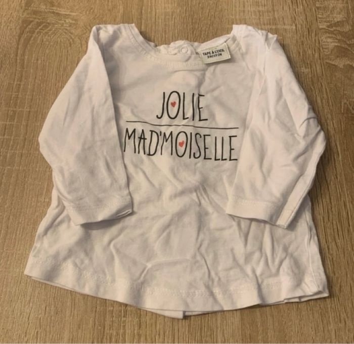 Lot T-shirt taille 3 mois - photo numéro 2