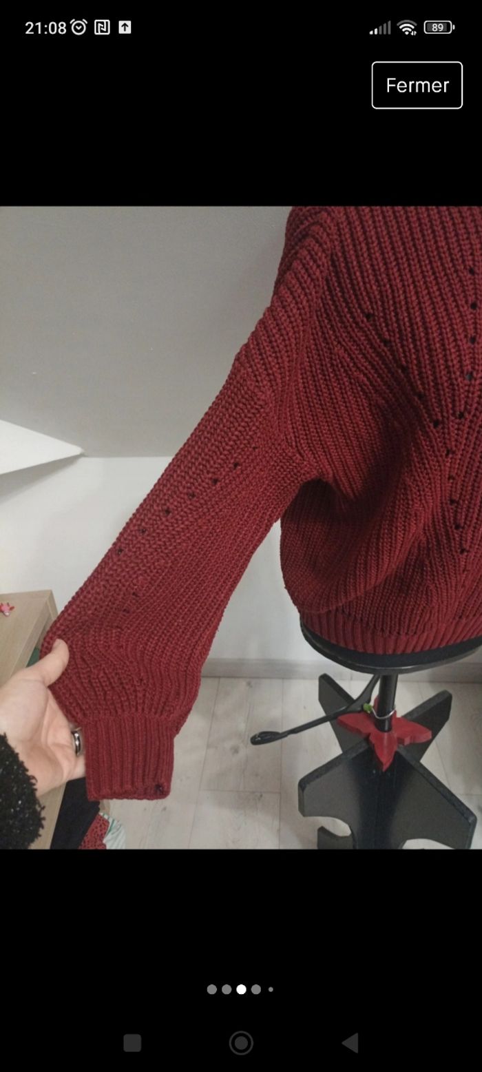 Pull bordeaux Jennyfer S - photo numéro 3