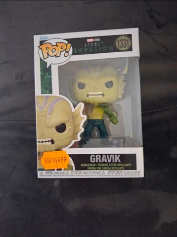 Funko Pop Marvel Secret Invasion 1131 GravikJe vends ce Funko Pop Marvel Secret Invasion n°1131 représentant Gravik, le personnage clé de la série Marvel Studios. Une figurine de collection incontournable pour les fans de l'univers Marvel.
- Type de produ