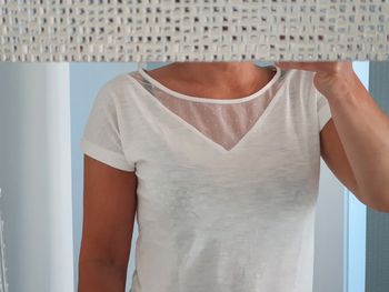 Tee shirt cache cache blanc