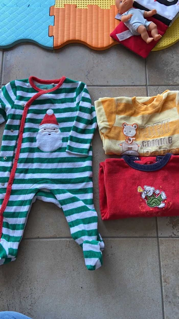 Lot pyjama velour 6 mois